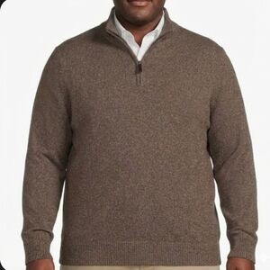 New 3XL Men's Quarter Zip Pullover Sweater Long Sleeve Casual $49